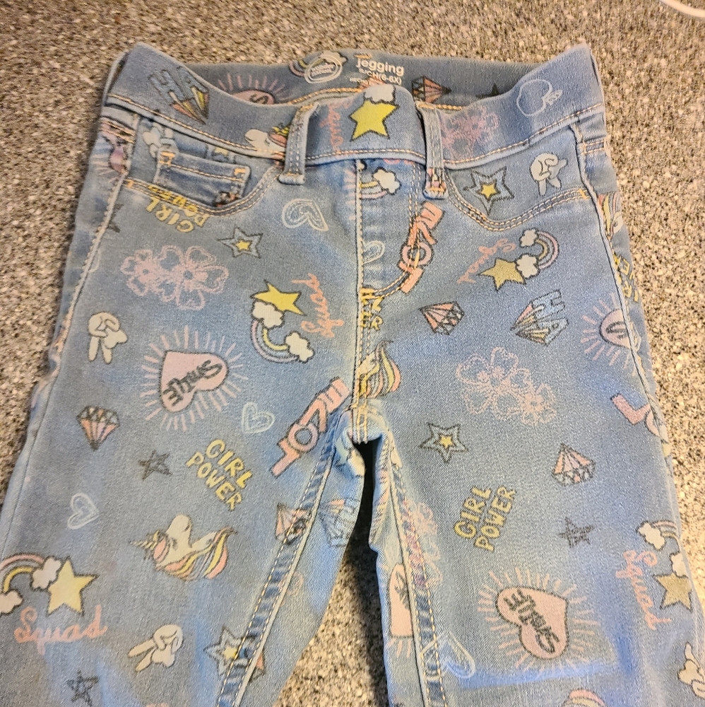 Girls unicorn jeggings